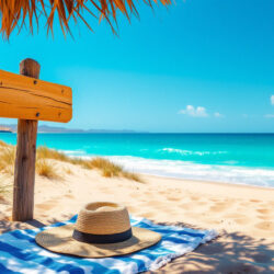Fuerteventura beste Reisezeit: sonniger Strand mit Dünen und türkisem Meer