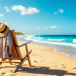 Fuerteventura Temperaturen im November: sonniger Strand mit türkisem Meer und Dünen