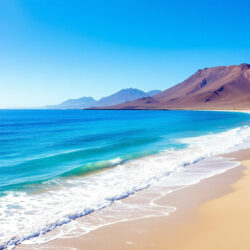 Schönste Orte auf Fuerteventura mit Dünen und türkisfarbenem Meer bei Corralejo