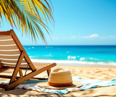 Sonniger Strand mit türkisem Meer zeigt das wetter auf fuerteventura im september